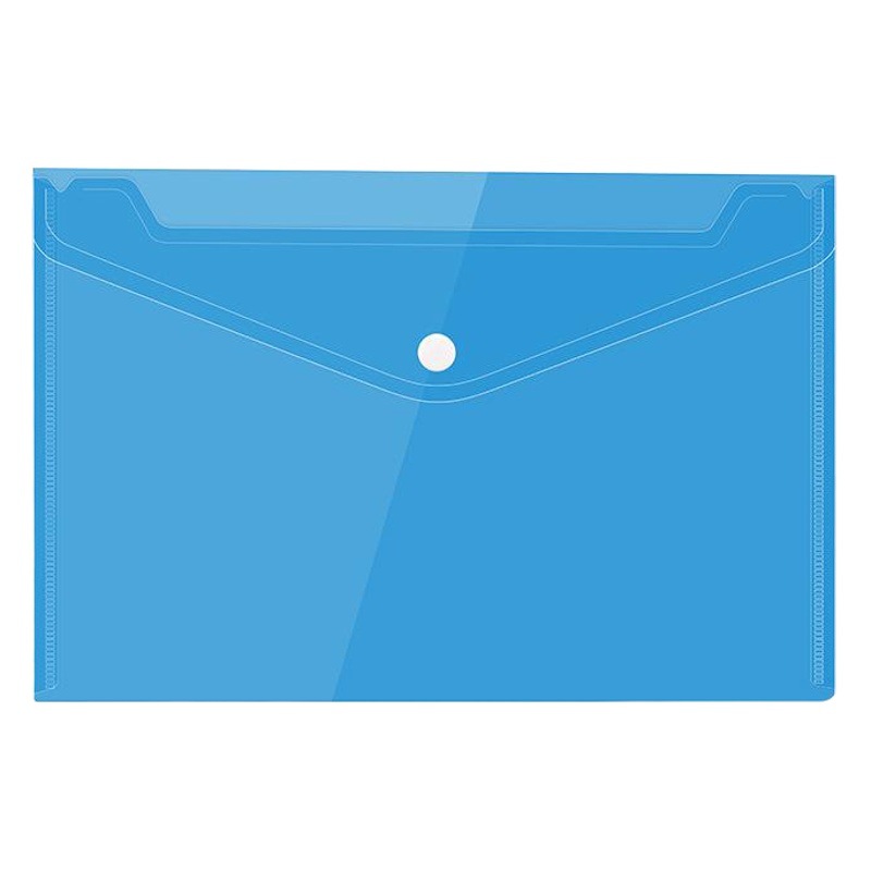 Colorful Snap-Button A5 Transparent File Bag, Thickened, Large Capacity for Storing Receipts, Invoices, Exam Pens, and A5 Documents