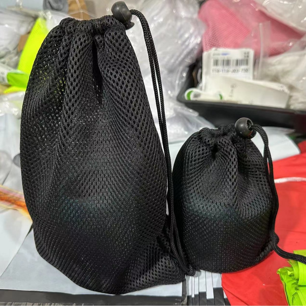 Picture of Manufacturers in stock mesh drawstring bag various sizes mesh bag anti-collision packaging bag storage bag