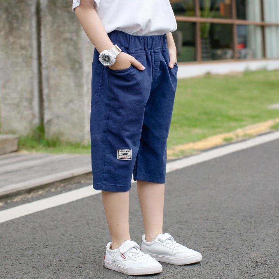 Picture of Boys' cropped pants outer wear thin 2023 new summer Middle and big children sports pants children's shorts boys' middle pants