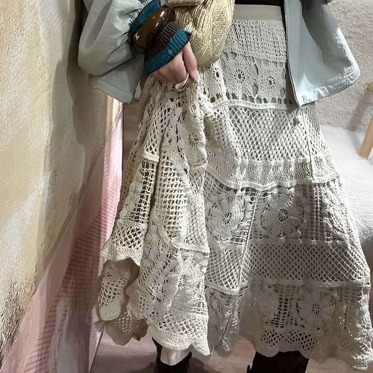 This year's popular popular women's 2023 new autumn small pear-shaped elegant high waist slimming A- line skirt