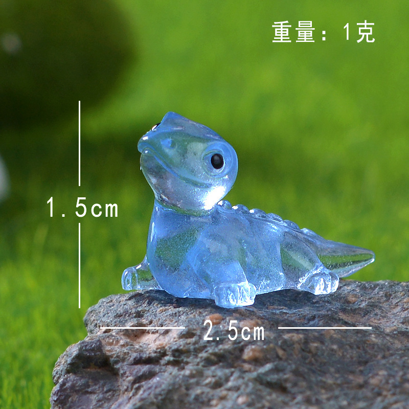 Picture of Cross-Border Cute Luminous Cute Little Lizard Micro Landscape Gardening Ornaments Cartoon DIY Material Resin Crafts