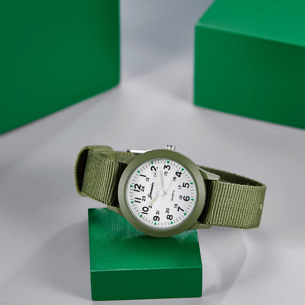 Picture of Student Casual Canvas Woven Watch with Pin Buckle Watch Pointer Manufacturer Popular Cross-Border Wholesale Watch