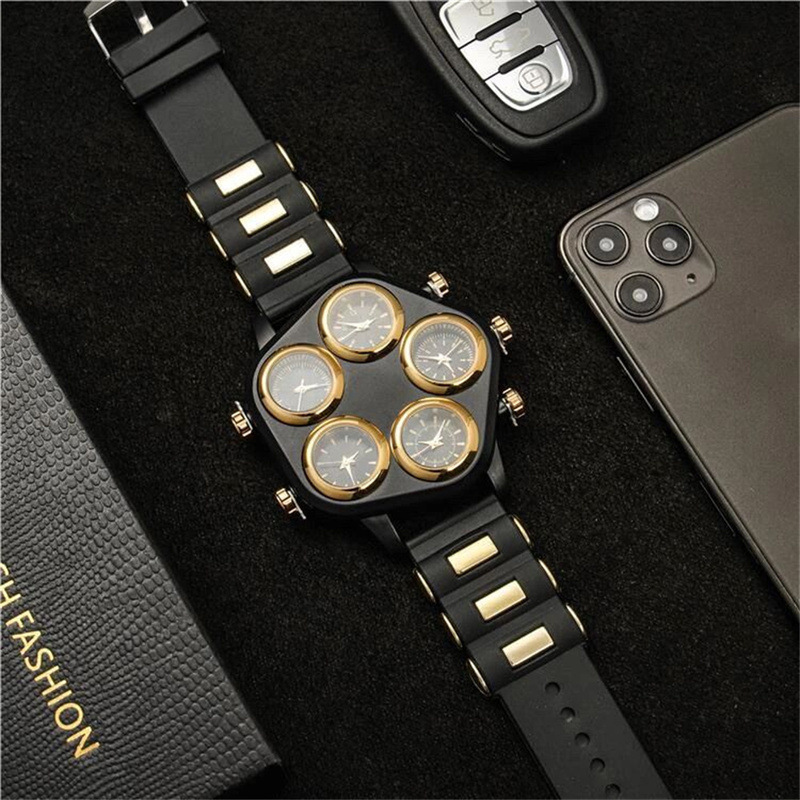 Picture of Men's Watch Set Factory Direct Sale Fashion Foreign Trade Quartz Glasses Belt Wallet Random Tie Business