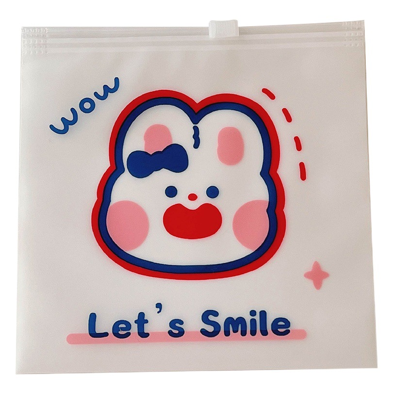 Cute cartoon sealed bag snack ziplock bag food packing bag biscuit candy storage bag packing bag sealed bag