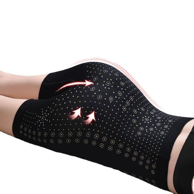 Belly-fitting Belly-fitting Breathable Negative Oxygen Ion High Waist Safety Pants Body-shaping Hip-lifting Graphene Leggings