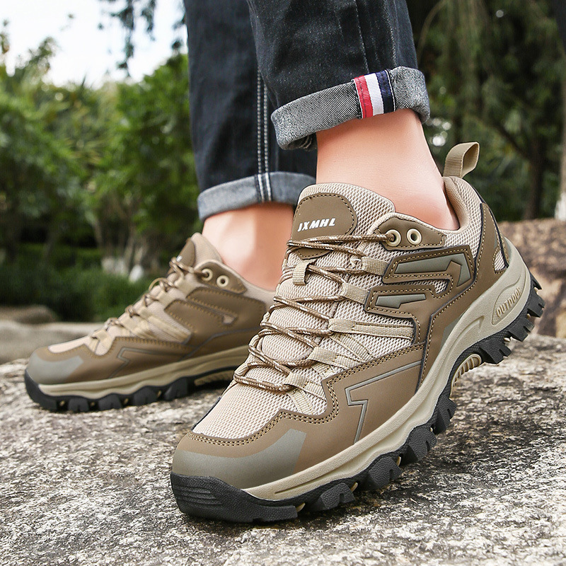 Autumn and winter plus size hiking shoes for men and women with mesh breathable mountain climbing cross-country hiking shoes soft-soled outdoor sneaker