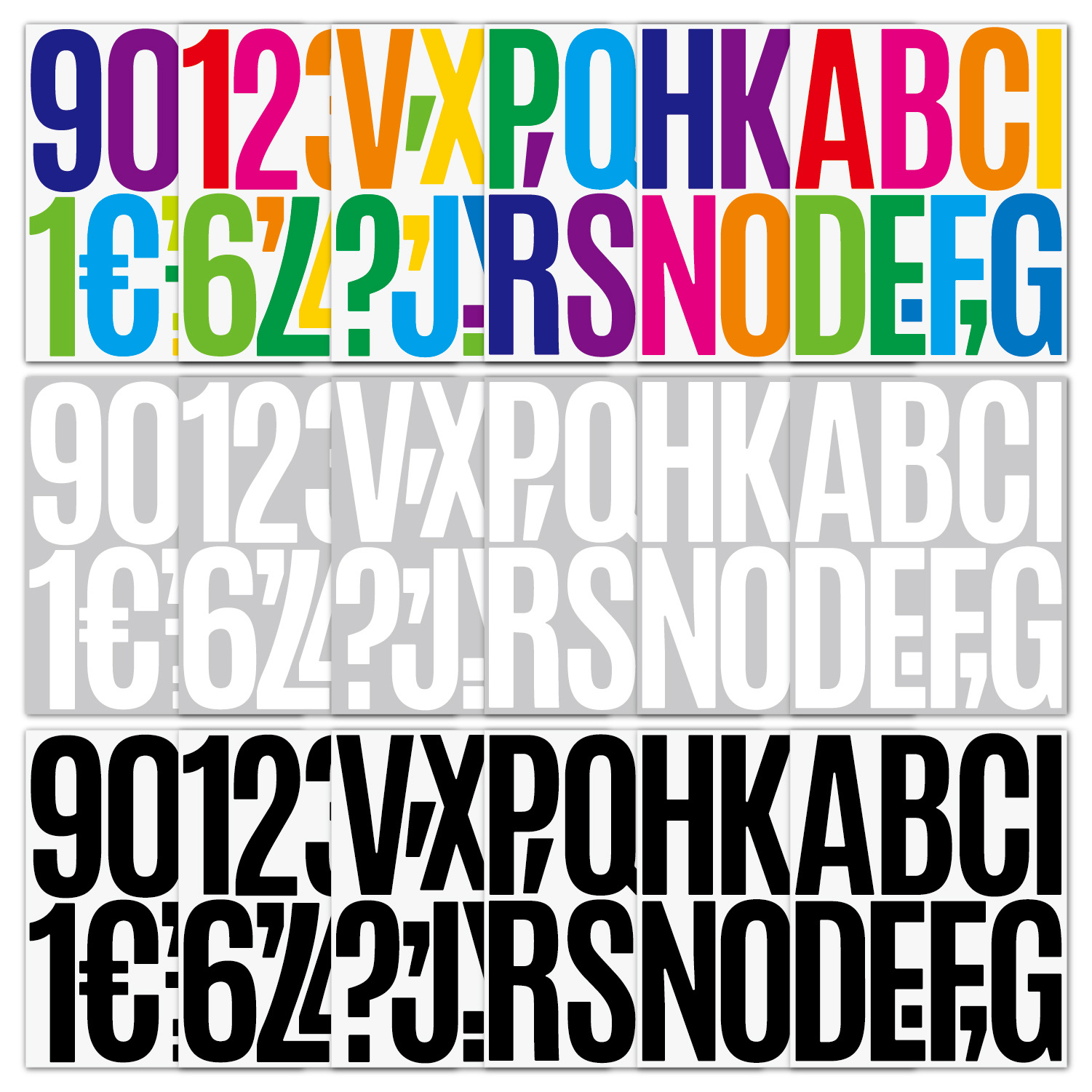 5inch Alphanumeric Stickers Large Size Family Birthday Party Decoration Car Mailbox Wall Stickers Letter Stickers