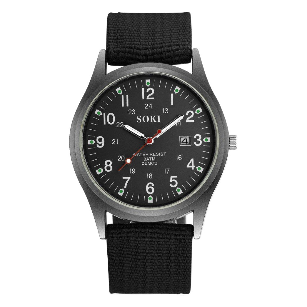 Soki Canvas Clothing Men's Watch Sports Casual Fashion Gift Calendar Men's Watch Student Men's Watch
