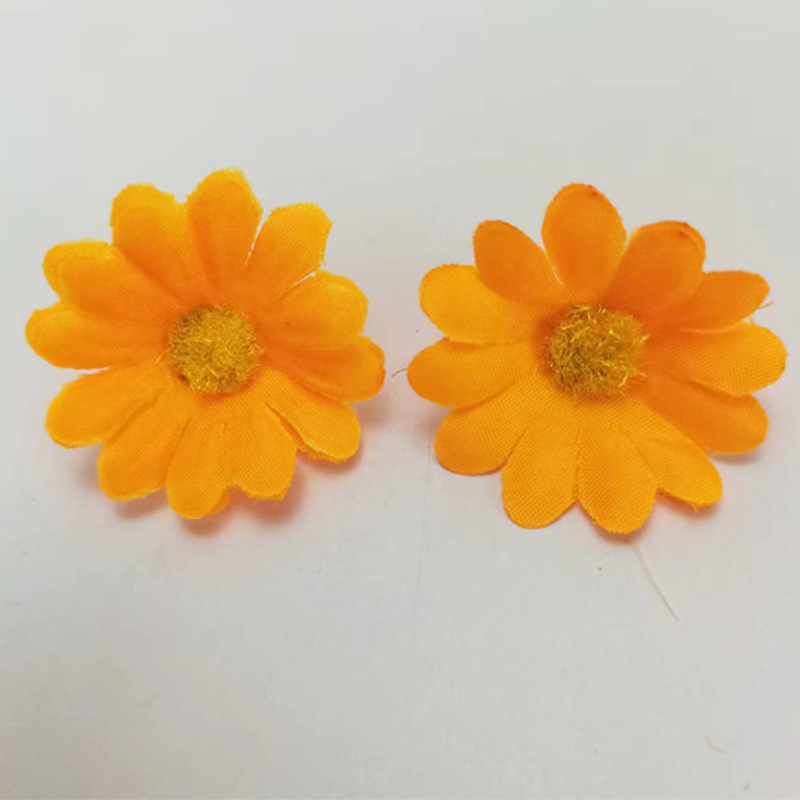 Picture of Simulated 4cm Small Chrysanthemum DIY Sun Flower Head Small Daisy Arch Road Leading Flower Arrangement Flower Garland Head Jewelry Wholesale