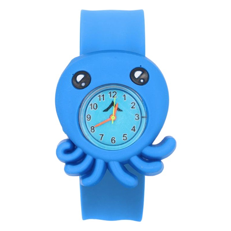 Children's watch cartoon racket watch kindergarten primary school student silicone toy snap ring cartoon pig page electronic watch