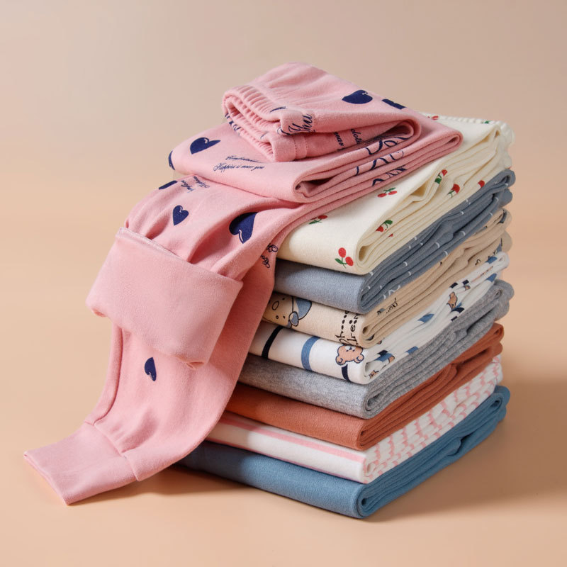 Picture of Children's Cotton Wool Pants for Autumn and Winter Children's Cotton Soft Breathable Autumn Pants Baby's Printed Warm Home Pajama Pants