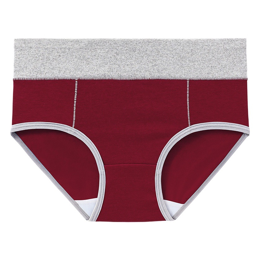 Foreign trade chubby girl underwear women's simple mid-waist plus size plus size underwear cotton hip lifting waist European and American Wholesale