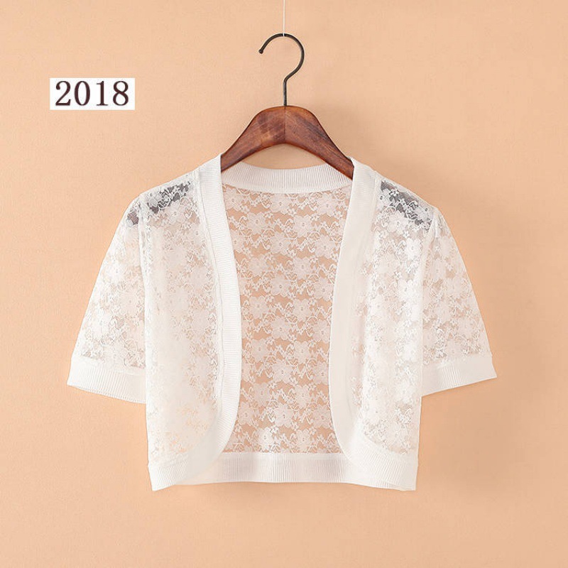 Picture of Selected fashion summer new short-sleeved chiffon shawl lace cardigan short coat thin elegant women's clothing