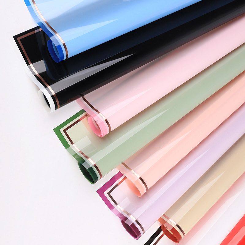 flower hee gilding window of the world flower wrapping paper water film opp gift paper floral shop floral diy bag flower material