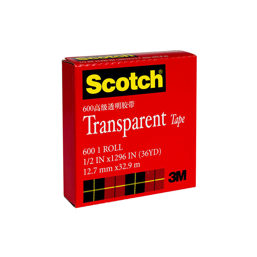 Genuine goods 3m sigao Scotch 3M600 advanced transparent Baige test tape 12.7/19mm wide Wholesale