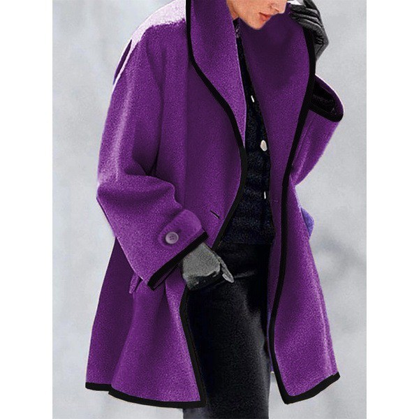 Picture of Plus-size spring clothing Nordic Autumn and Winter Simple Personality Thin Hooded Woolen Women's Outside