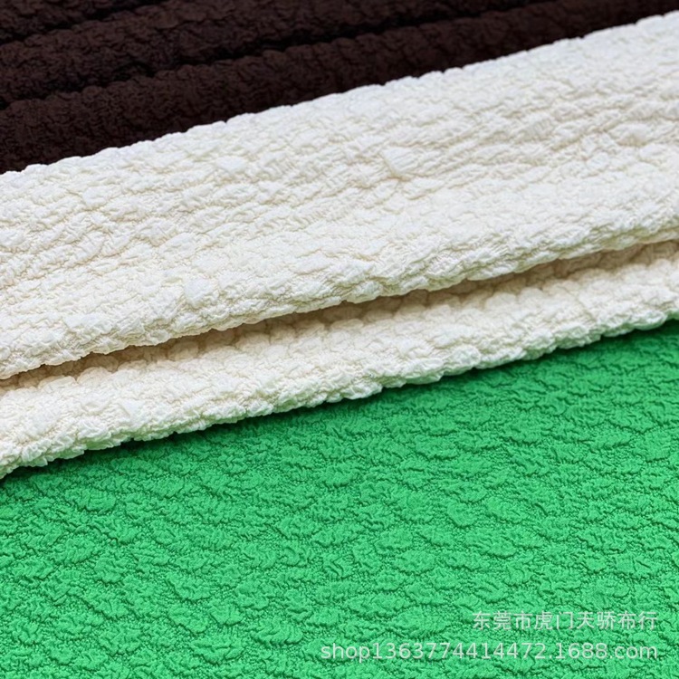 Autumn and winter knitted foam jacquard 340g cloud wrinkle foam jacquard 300G crazy bird wrinkle 340G dot wrinkle