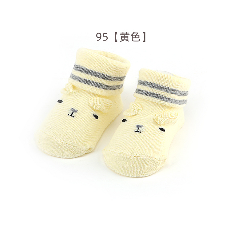 Picture of Newborn baby socks spring and autumn thin baby socks cartoon toddler floor socks dispensing non-slip 0-6 months children's socks