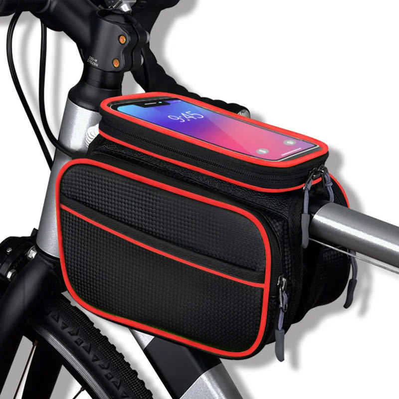 Picture of Bicycle Front Beam Bag Mountain Bike Large Capacity Waterproof Mobile Phone Beam Hanging Bag Cycling Equipment