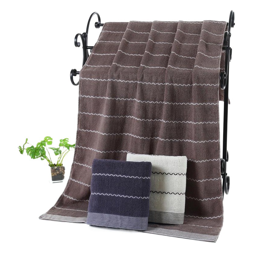 Cotton bath towel 70*140 cotton plain color broken file thick absorbent gift 32 new cotton bath towel wholesale