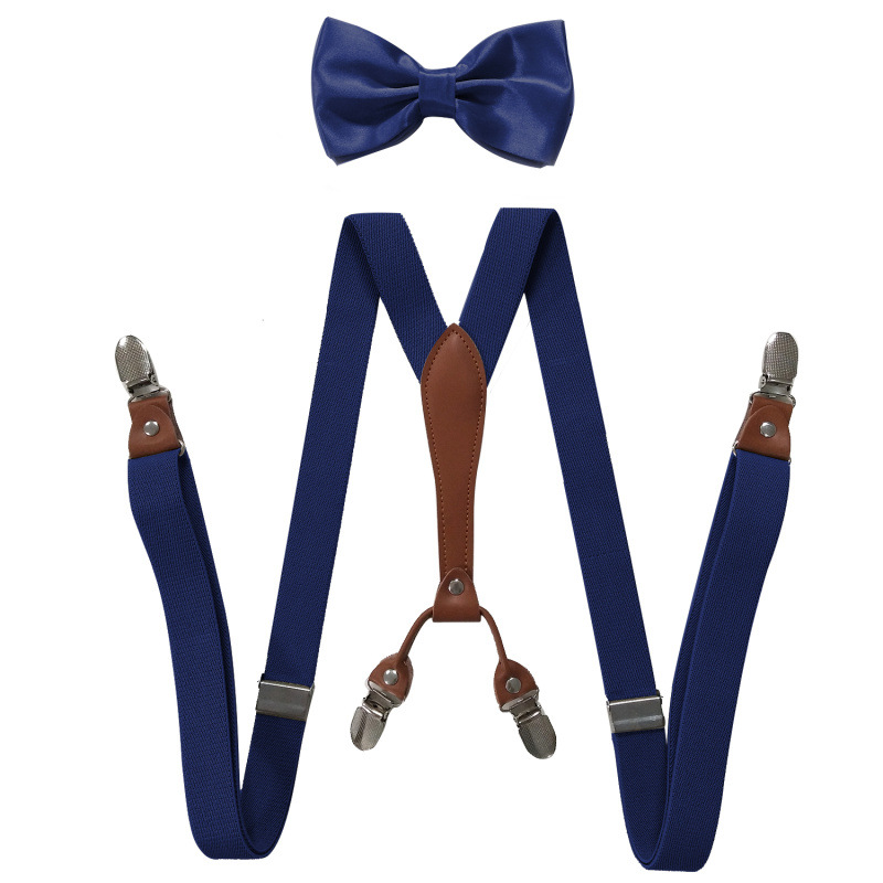 Picture of Cross-Border Supply 2.5cm Adult 4-Clip Elastic Suspenders Unisex Elastic Suspenders Set