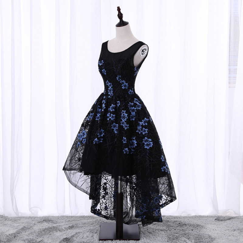 European and American Evening Dress, Round Neck Lace Short Skirt, Tutu Skirt, Small Dress, Toast Dress, Backless Strap Style