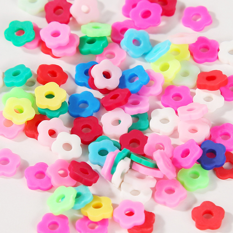 Picture of Jewelry Accessories Color Soft Ceramic Beaded Handmade diy Handmade Material Bracelet Necklace Bracelet Bead Spacer