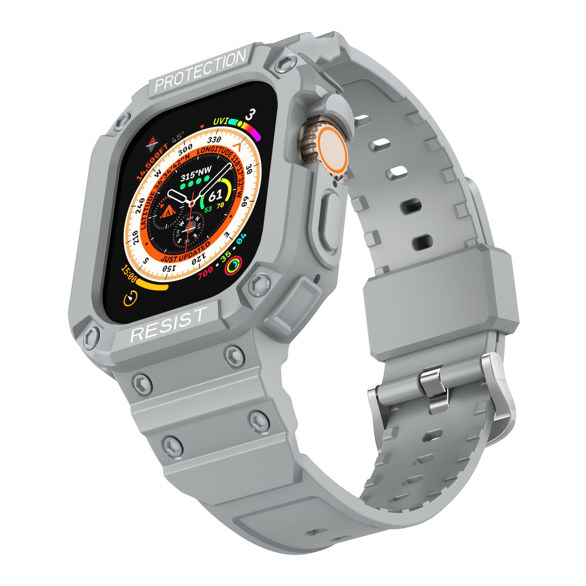 Picture of Suitable for Applewatch9Ultra2 Apple Watch Strap 49mm Pure Color Sports Tpu Integrated Strap Wholesale