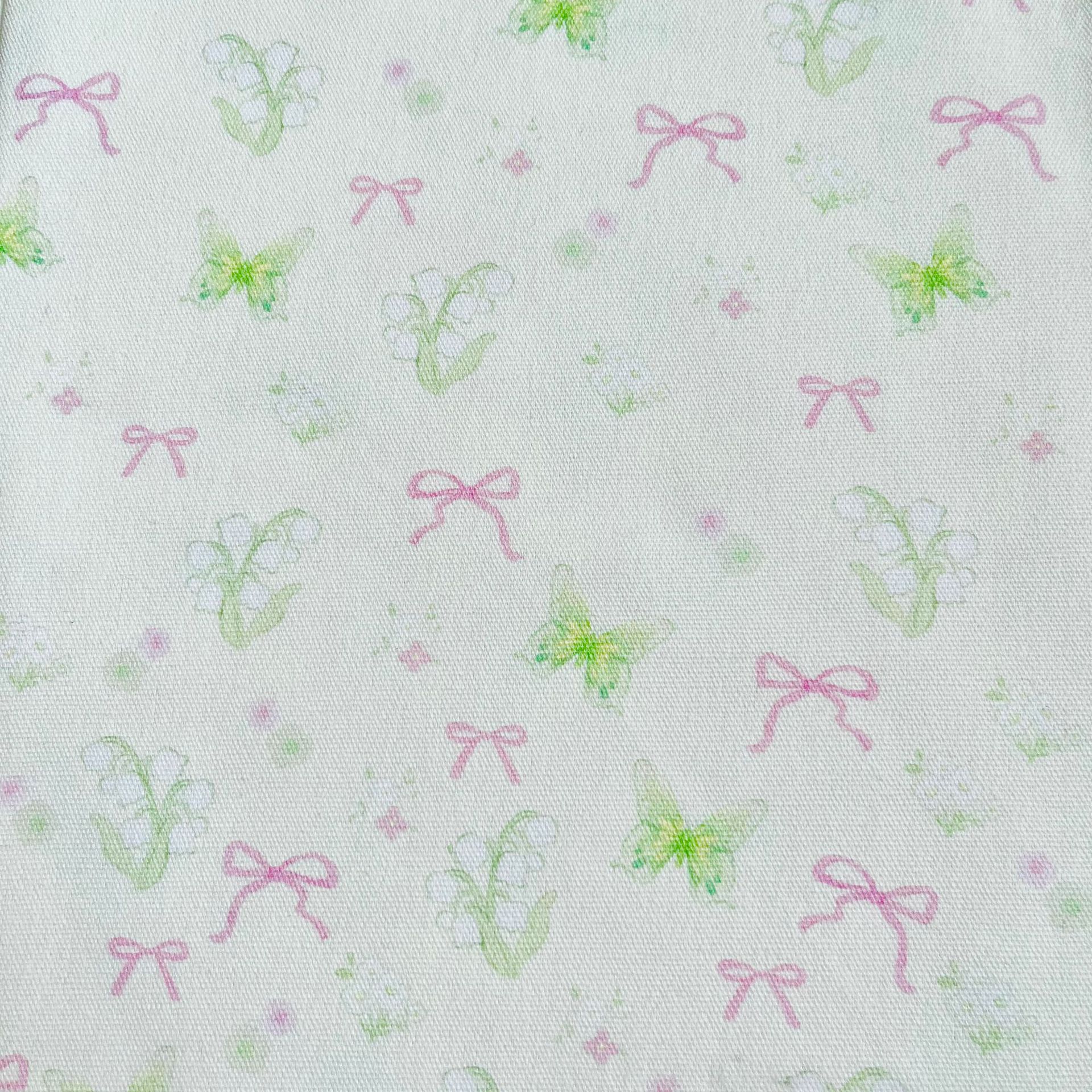 Picture of Bowknot Small Animal All-Cotton Canvas 1.5m Width 1.0m Price Bag Jacket Vest Handmade DIY