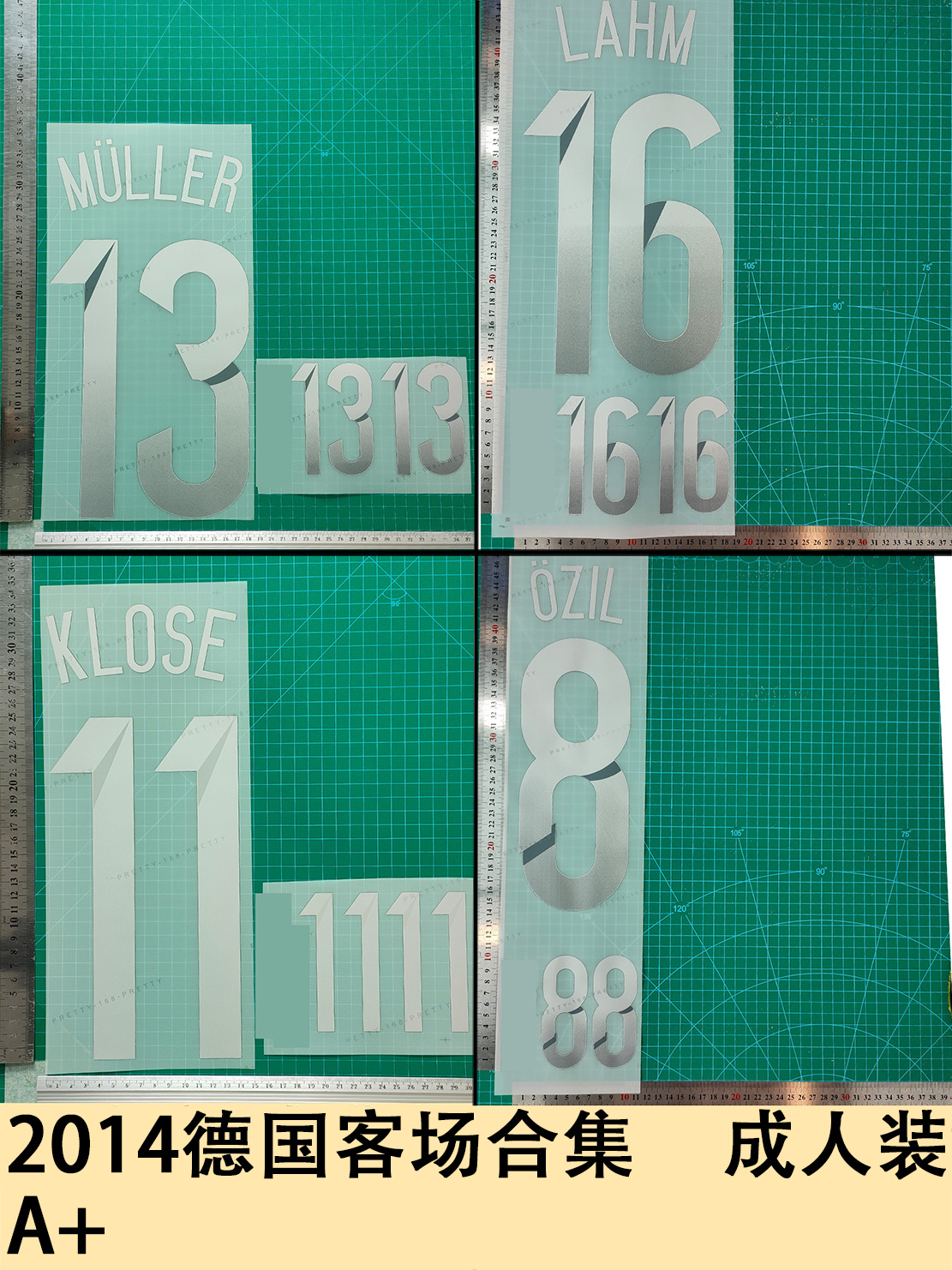 2014 German Guest Occasion Collection Adult Clothing A+ Jersey Number Letter Heat Transfer Number Thermal Transfer Map Jersey