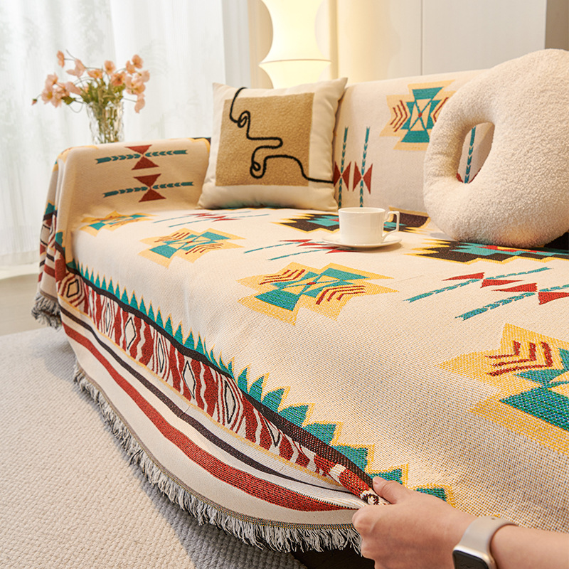 Nordic Ins Style Full Cover Sofa Cushion Cover Thickened Four Seasons Universal Sofa Towel Full Cover Anti-Cat Scratch and Dustproof Sofa Blanket