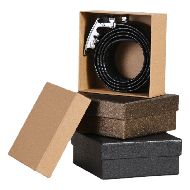Spot cowhide carton cover belt belt box square gift box drawer box manufacturers wholesale