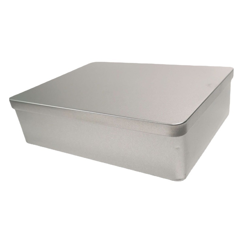 Wholesale Large Rectangular Spot Can Add Printing Logo Storage Box Frosted Metal Iron Box Packaging