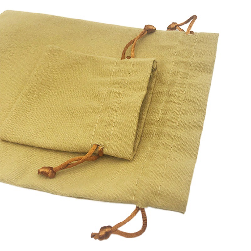 Eco-friendly Exquisite Pure Cotton Drawstring Bag Jewelry Gift Cosmetics Storage Bag logo Printable Cotton Bag