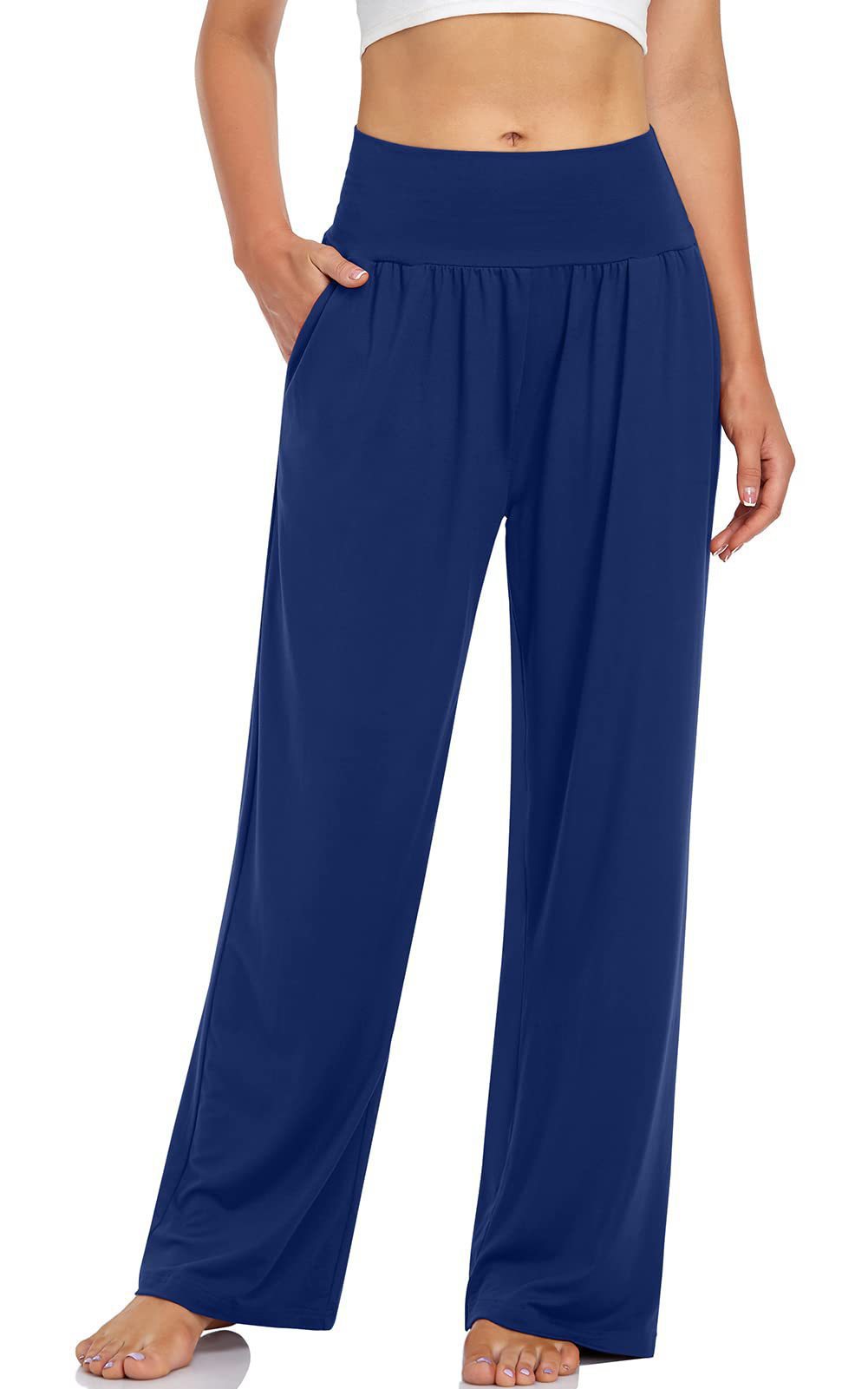 Picture of 2023 Spring/Summer Yoga Running Pants Cool Casual Pants for Women Summer Popular Style Lazy Style, Comfortable Wide-Leg Pants