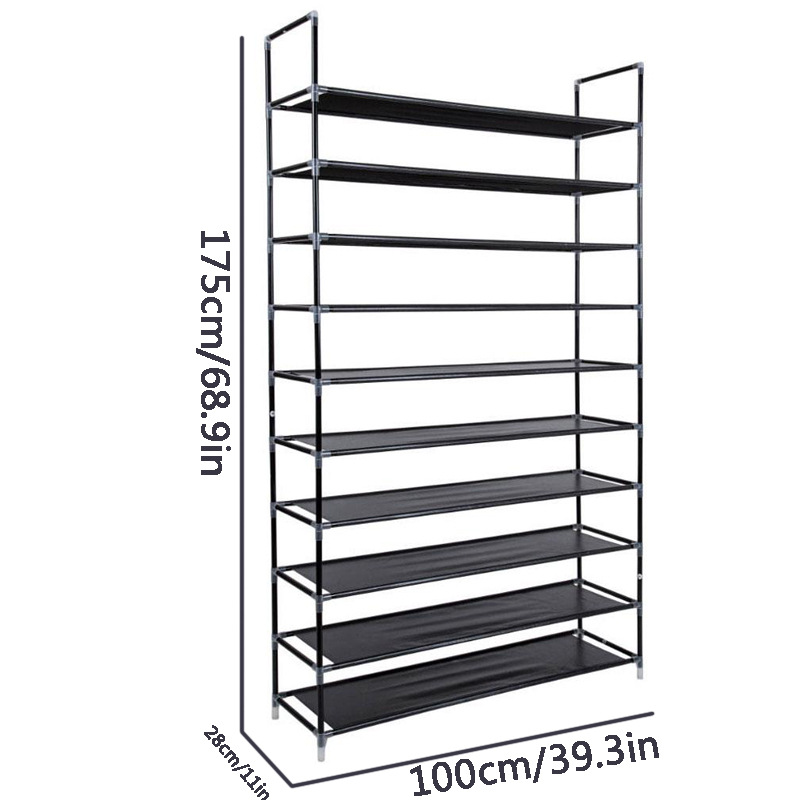 Picture of Cross-border wholesale dustproof storage rack dormitory iron shoe cabinet multi-layer non-woven door household simple shoe rack