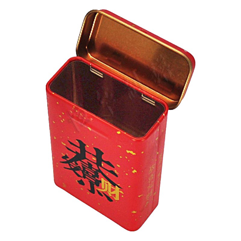 Hot sale Gong Xi Fa Cai tobacco box pressure-proof moisture-proof hemostatic metal iron box 20 incense incense box packaging box