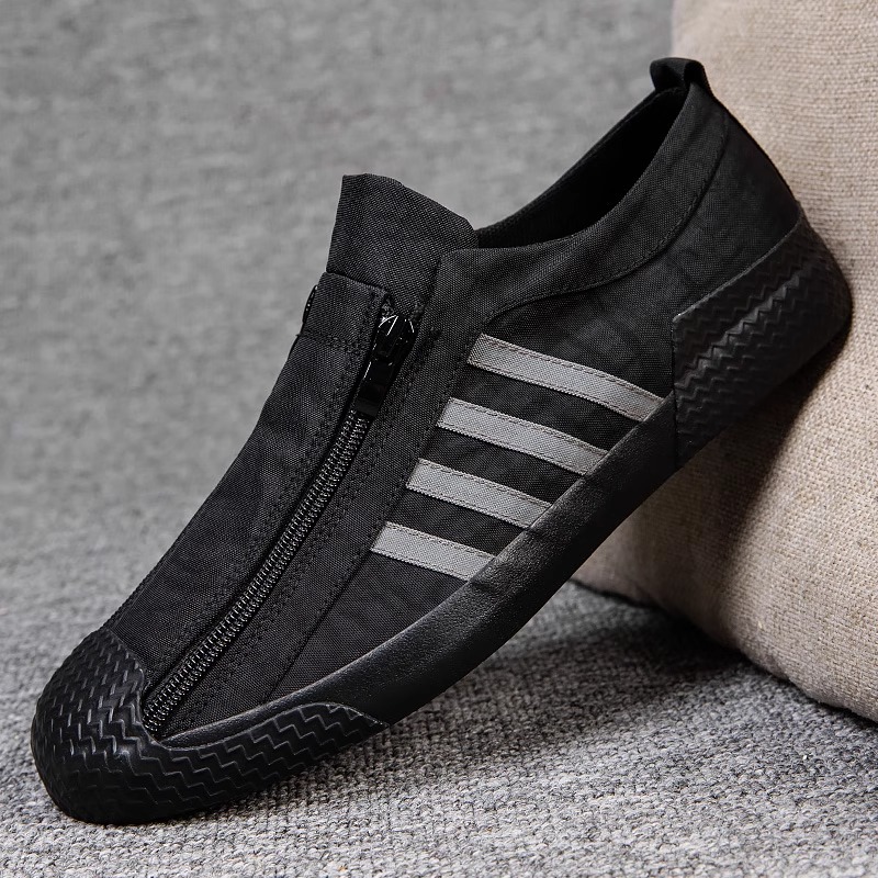 Men's Shoes 2025 New Korean Style Fashionable Breathable Slip-on Canvas Shoes All-match Casual Sneakers Old Beijing Cloth Shoes