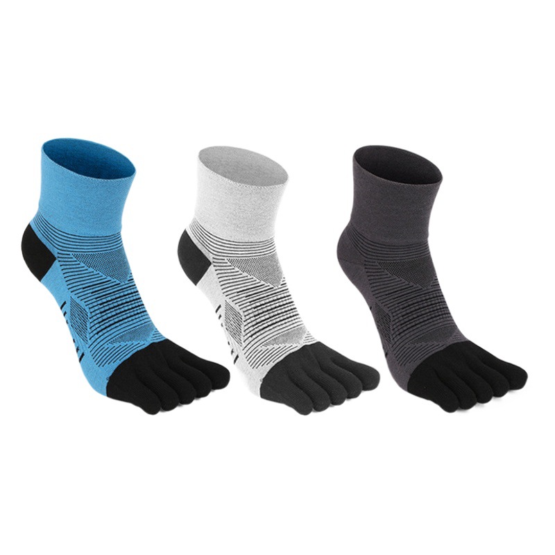 Toe Socks Men's Casual Sports Sweat-Absorbent and Quick-Drying Men's Running Toe Socks Coolmax