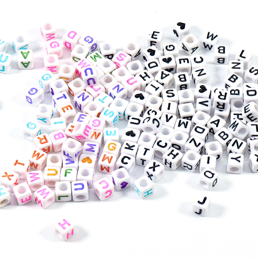 Picture of Amazon Hot Sale 24 Grid Multi Style Letter Beads Boxed Color Beads Handmade Set with Accessories diy Material