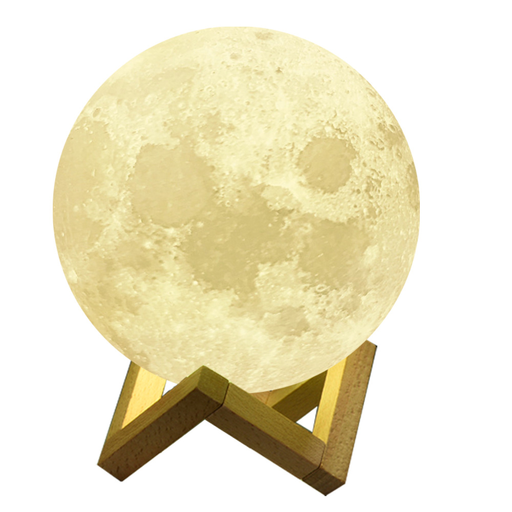 Picture of Night Light 3D Bluetooth Remote Control Moon Lamp Pat Bedside Moon Lamp Creative Atmosphere Breastfeeding Cross-Border Popular Lighting