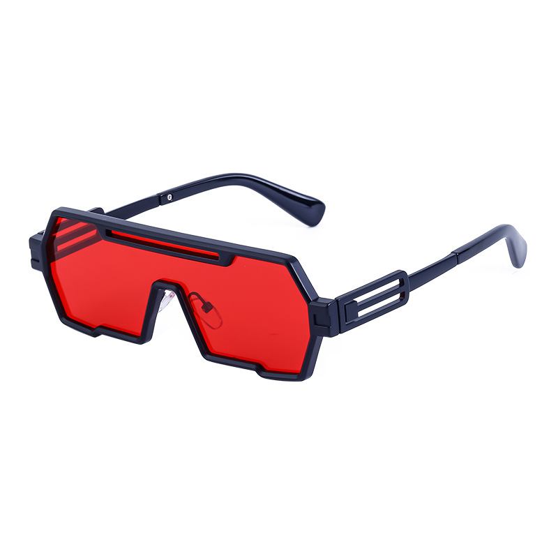 Picture of Retro Sunglasses for Men, Steampunk Style, Irregular Sunglasses, High-End Driving Glasses, Sun Protection One-Piece Glasses for Women