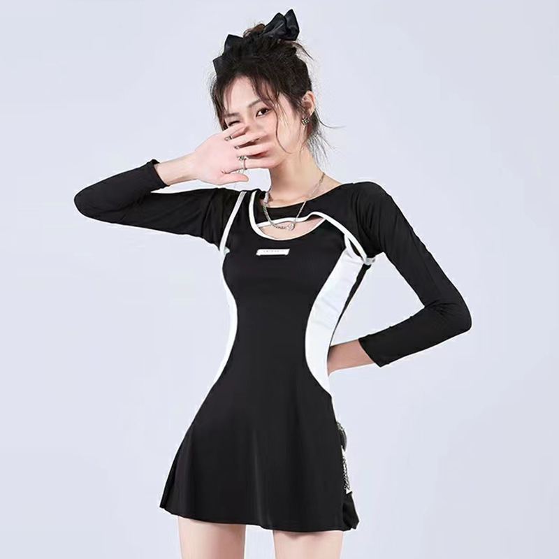 Cross-border Wholesale Swimwear Women's Skirt Swimwear Fashion Swimming Pool Special Pure Desire Wind One-piece Hot Spring Seaside Swimwear