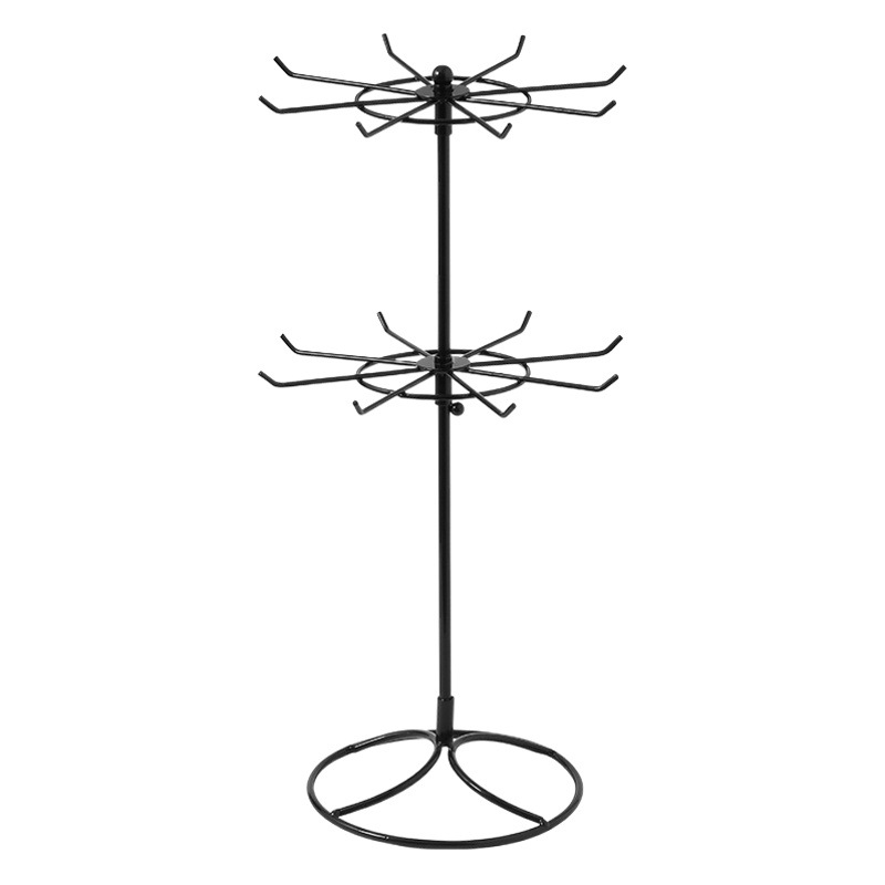 Wrought Iron Double-Layer Jewelry Rack Necklace Display Rack Bracelet Bracelet Hanger Hair Accessories Earrings Jewelry Storage Rack
