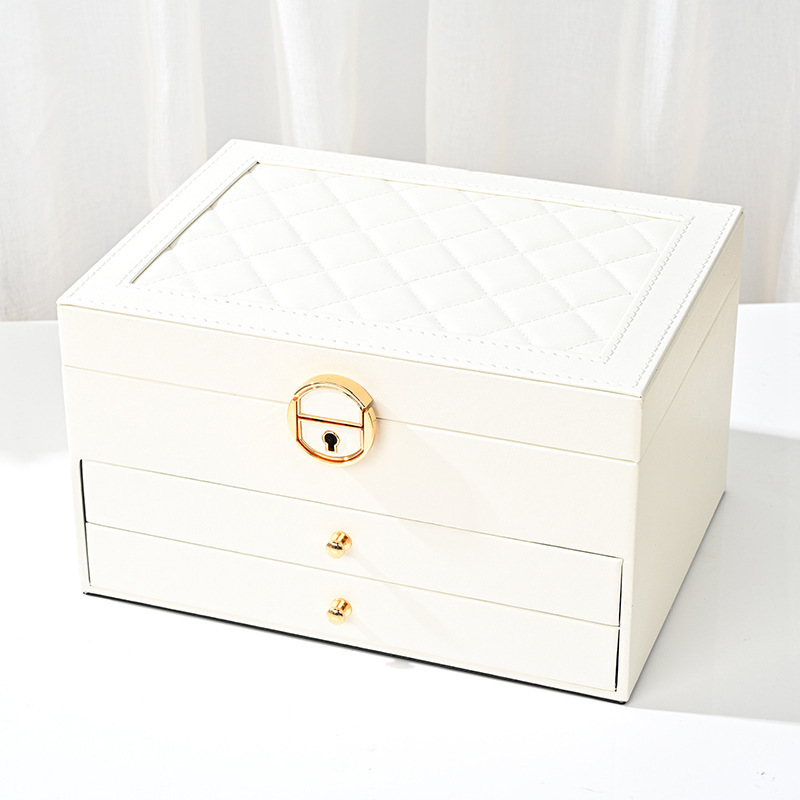 Picture of Jewelry Storage Box Large Capacity Multi-Layer Jewelry Hair Accessories Ring Earrings Necklace Earrings Bracelet Storage Box