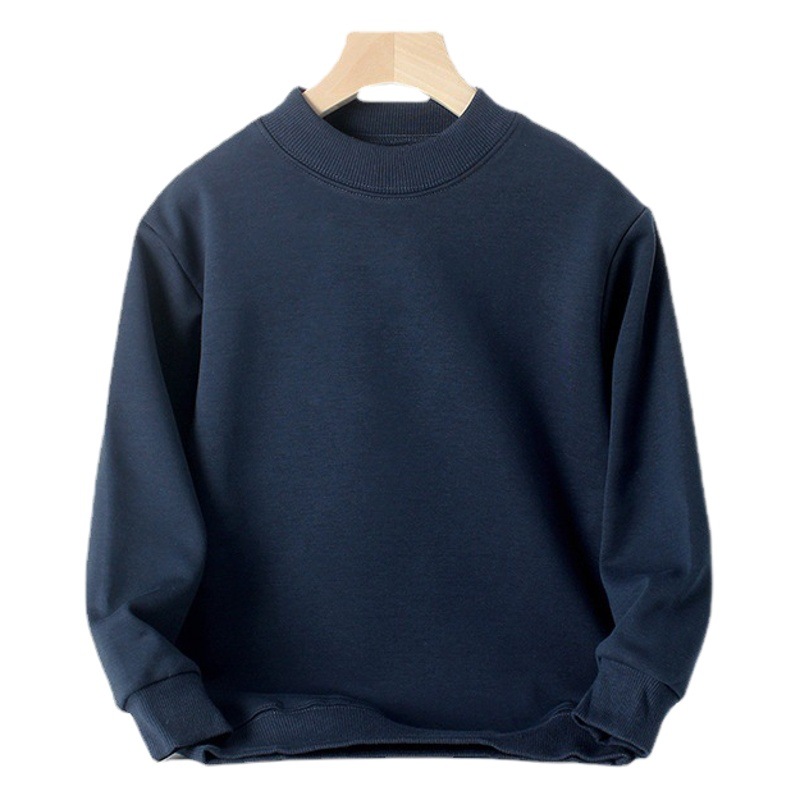 Children's clothing winter Korean new children's fleece-lined long sleeve sweater for large children warm high collar boys sweater wholesale