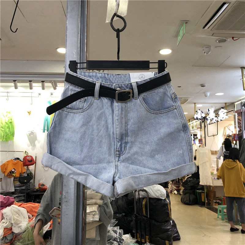 Picture of Summer 2022 new Korean style high waist Denim shorts women's loose slimming curling wide leg A- line hot pants ins fashion