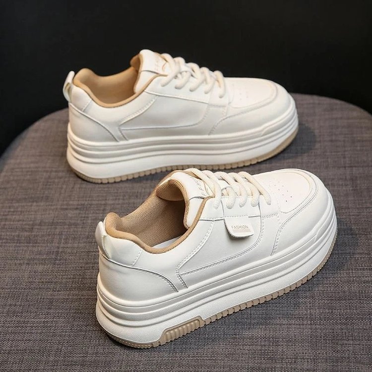 Picture of Explosions thick-soled small white shoes women's 2025 spring new all-match thick-soled heightened board shoes casual shoes muffin sneaker