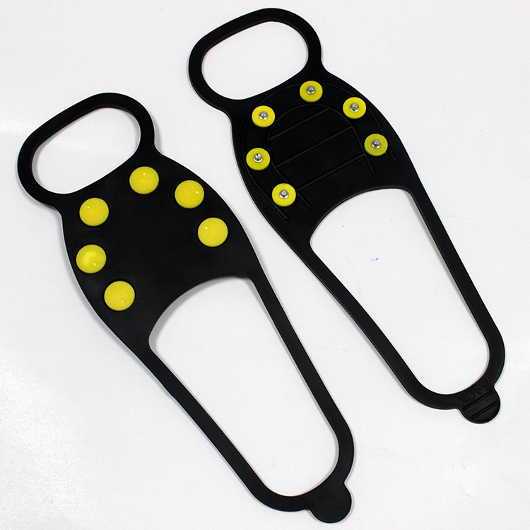 Picture of Cross-Border Ten-Pin Anti-Skating Shoe Covers for Winter Outdoor Sports Mountaineering and Rock Climbing Snow Silicone Crampons Shoe Spike Foot Covers