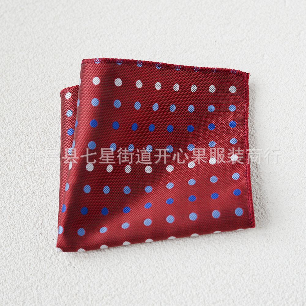 Picture of Men's suit small square scarf factory wholesale fashion polyester fashion accessories vintage embroidery pattern pocket towel men's clothing